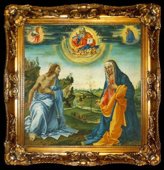framed  Fra Filippo Lippi The Intervention of Christ and Mary, ta009-2